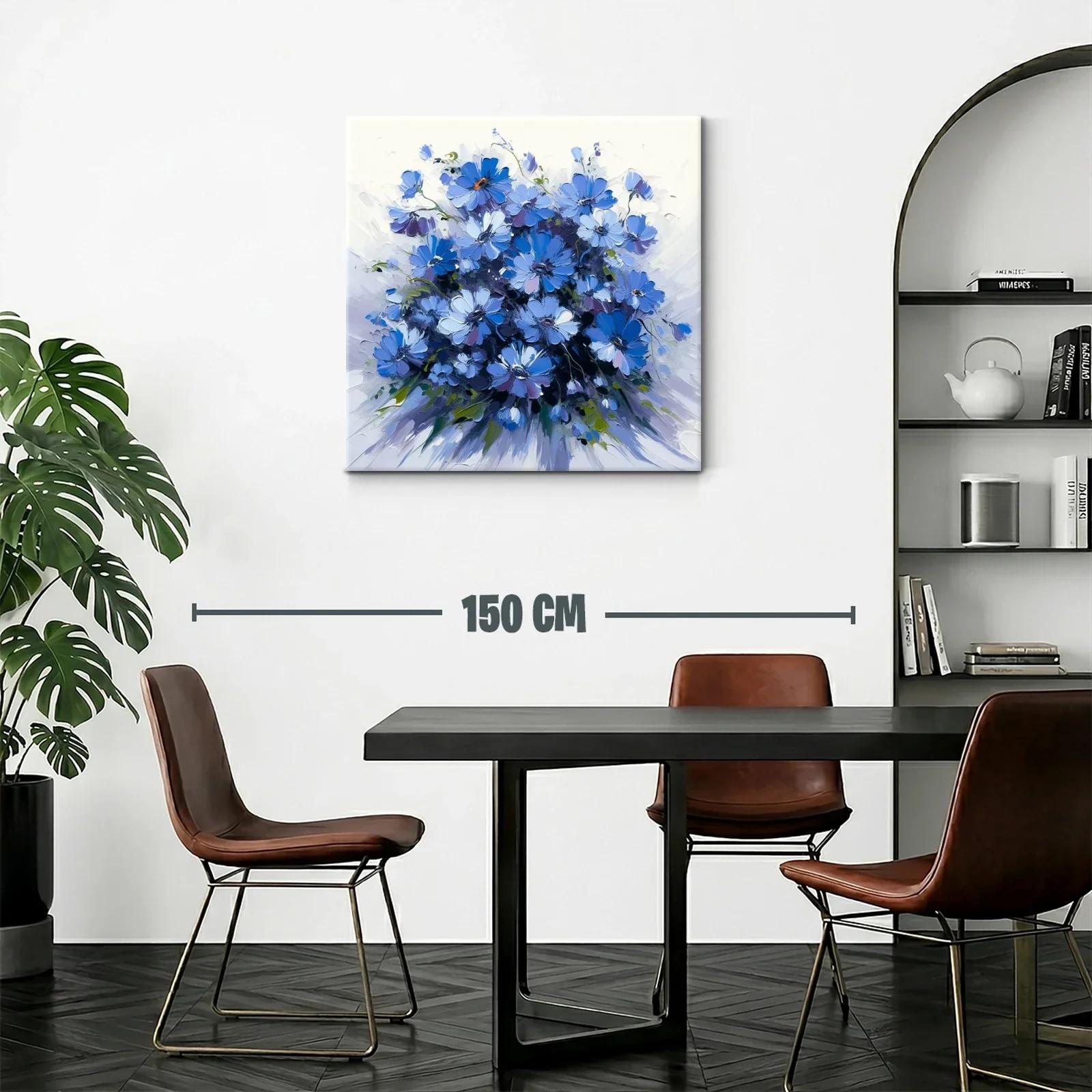 Bouquet de flores en tonos azules y lilas vibrantes — miniatura 2