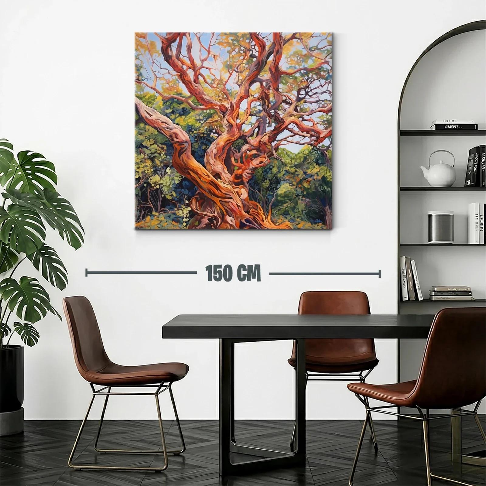 Árbol retorcido en tonos cálidos y naturaleza viva — miniatura 2