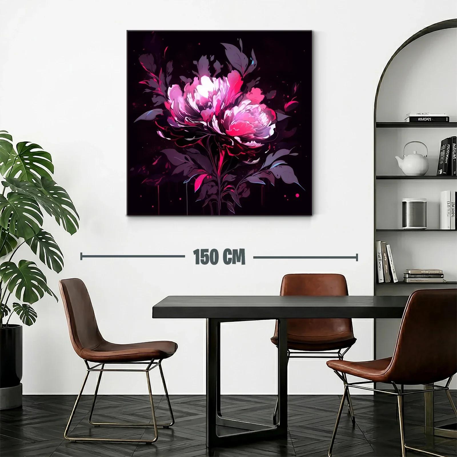 Flor vibrante en tonos rosa y púrpura sobre fondo oscuro — miniatura 2