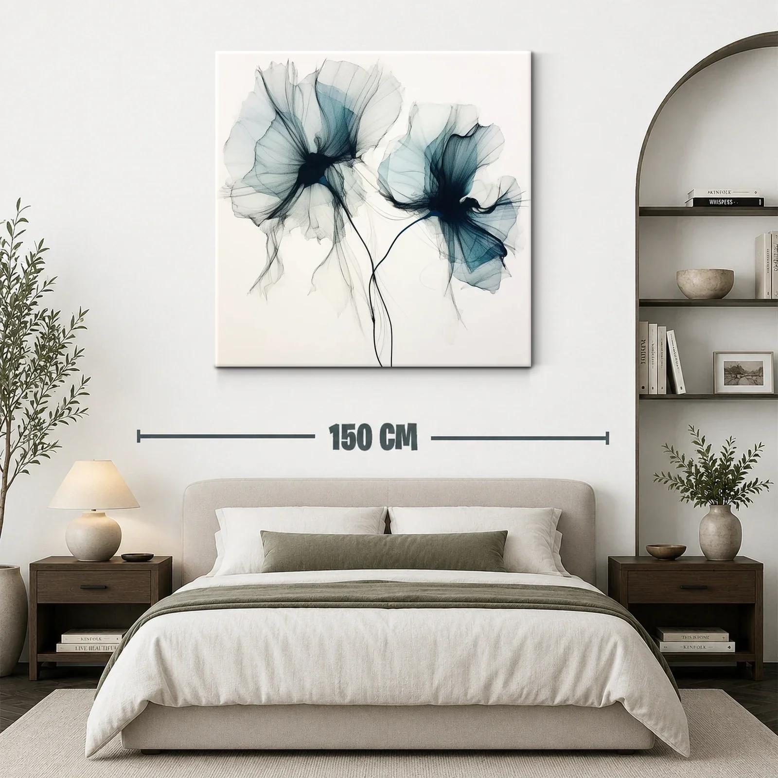Elegancia floral en azul suavemente etéreo — miniatura 3