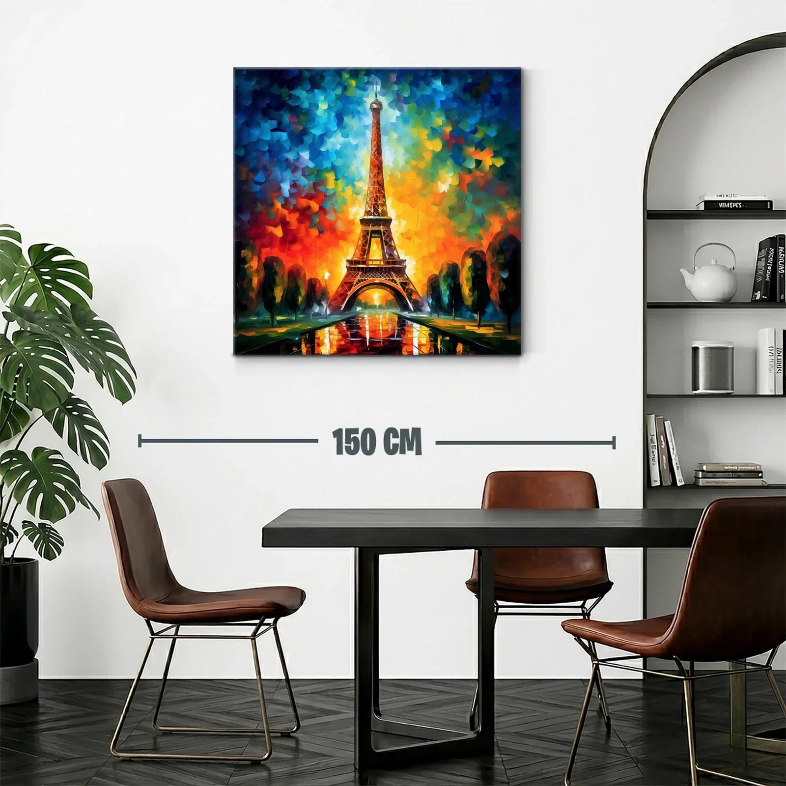 Eiffel en atardecer vibrante con reflejos llamativos — miniatura 2