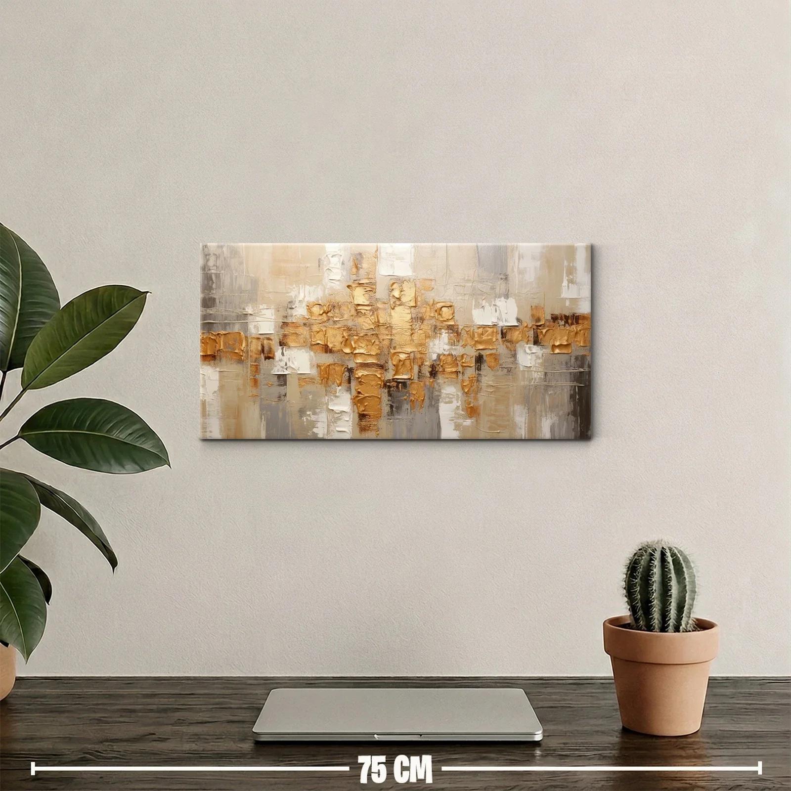Cuadro abstracto de bloques superpuestos con textura rugosa — miniatura 2