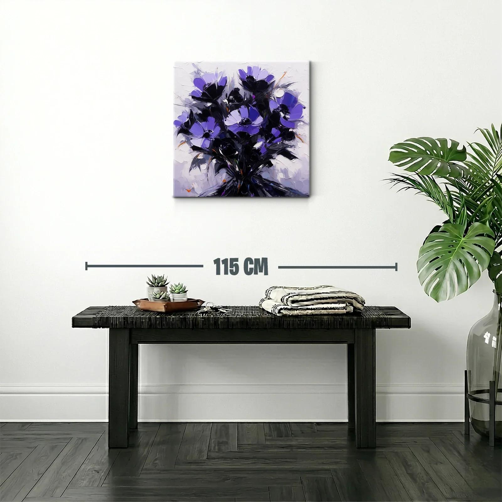 Elegante ramo de flores en tonos violetas y negros — miniatura 2