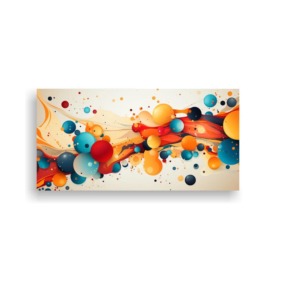 Cuadro esferas de colores con bandas curvas — imagen principal