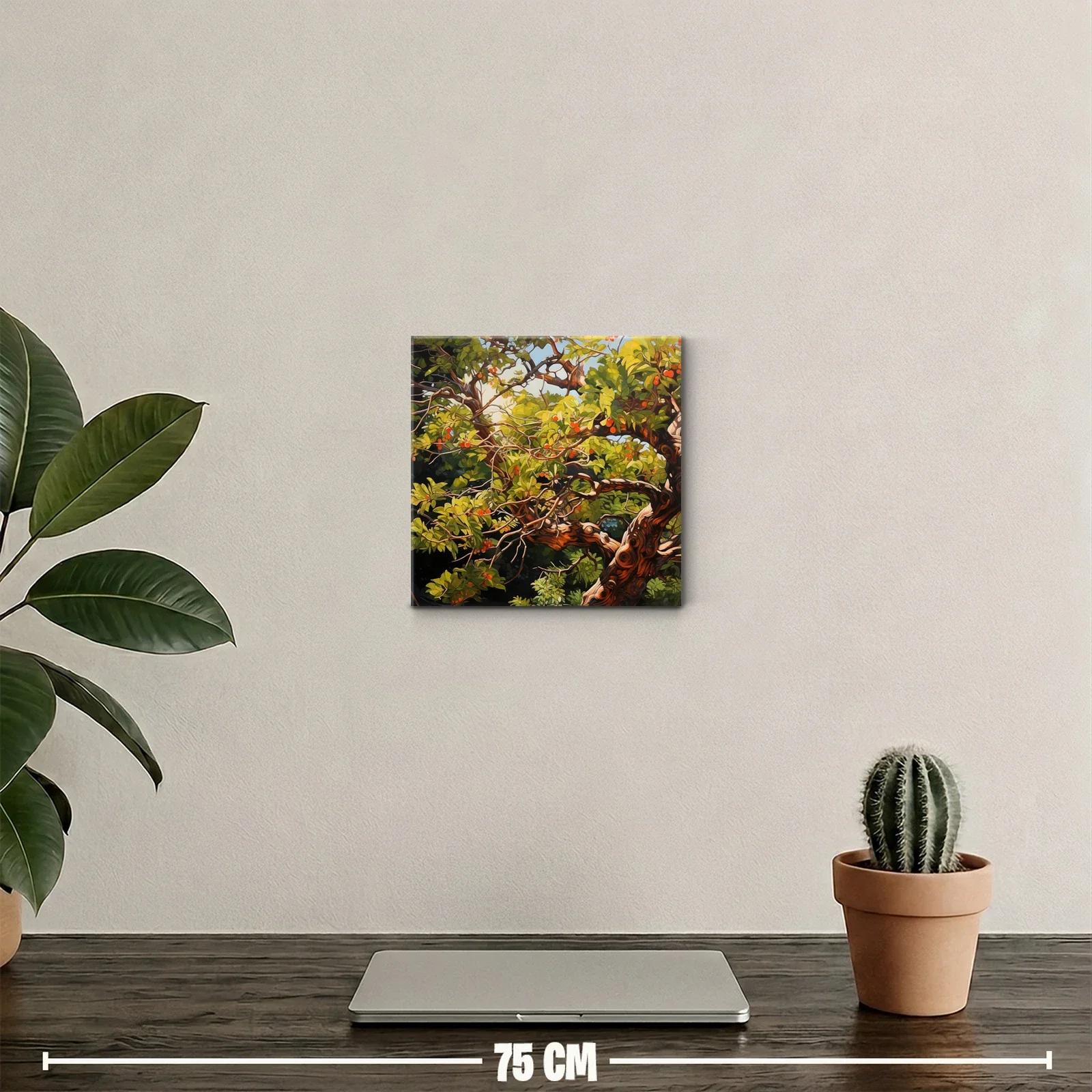 Cuadro de árbol frutal con ramas y follaje vibrante — miniatura 2