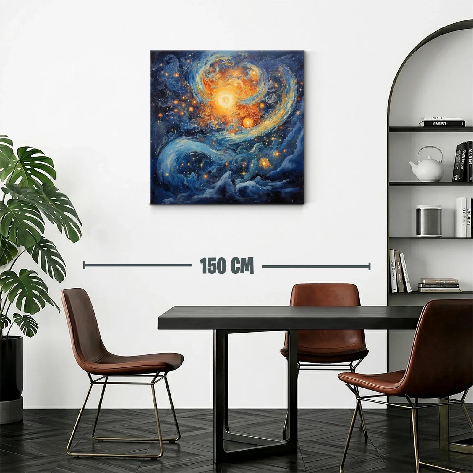 Cuadro galaxia vibrante con luz y movimiento celestial — miniatura 2