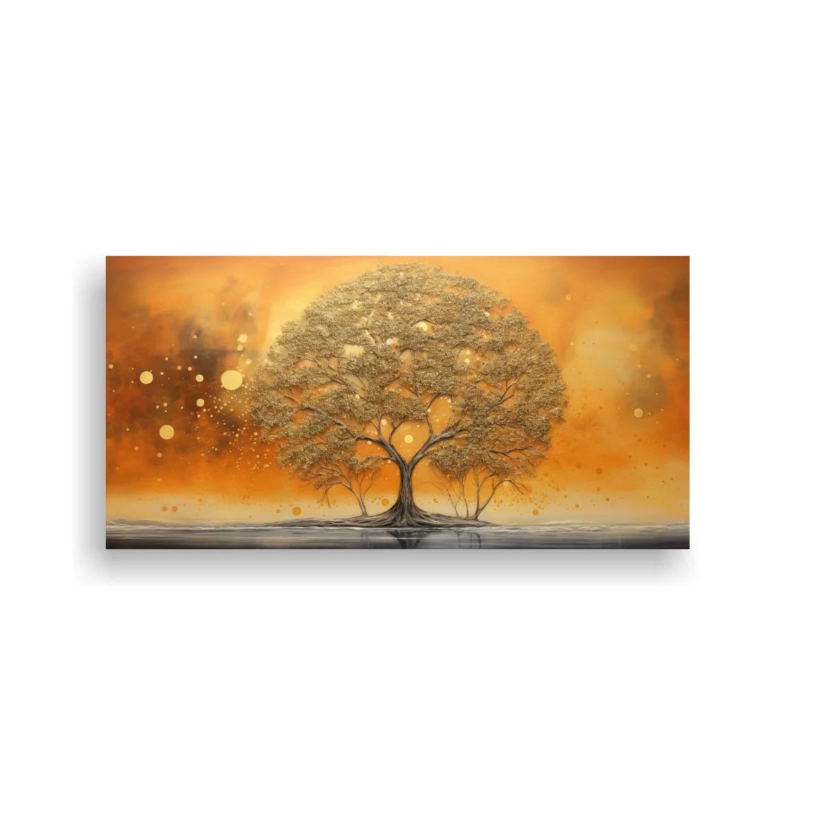 Cuadro árbol de la vida con destellos dorados — imagen principal
