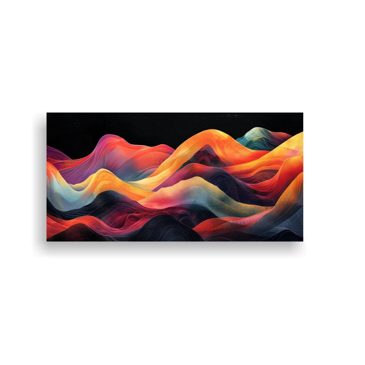 Cuadro ondas abstractas multicolor con transparencias — imagen principal