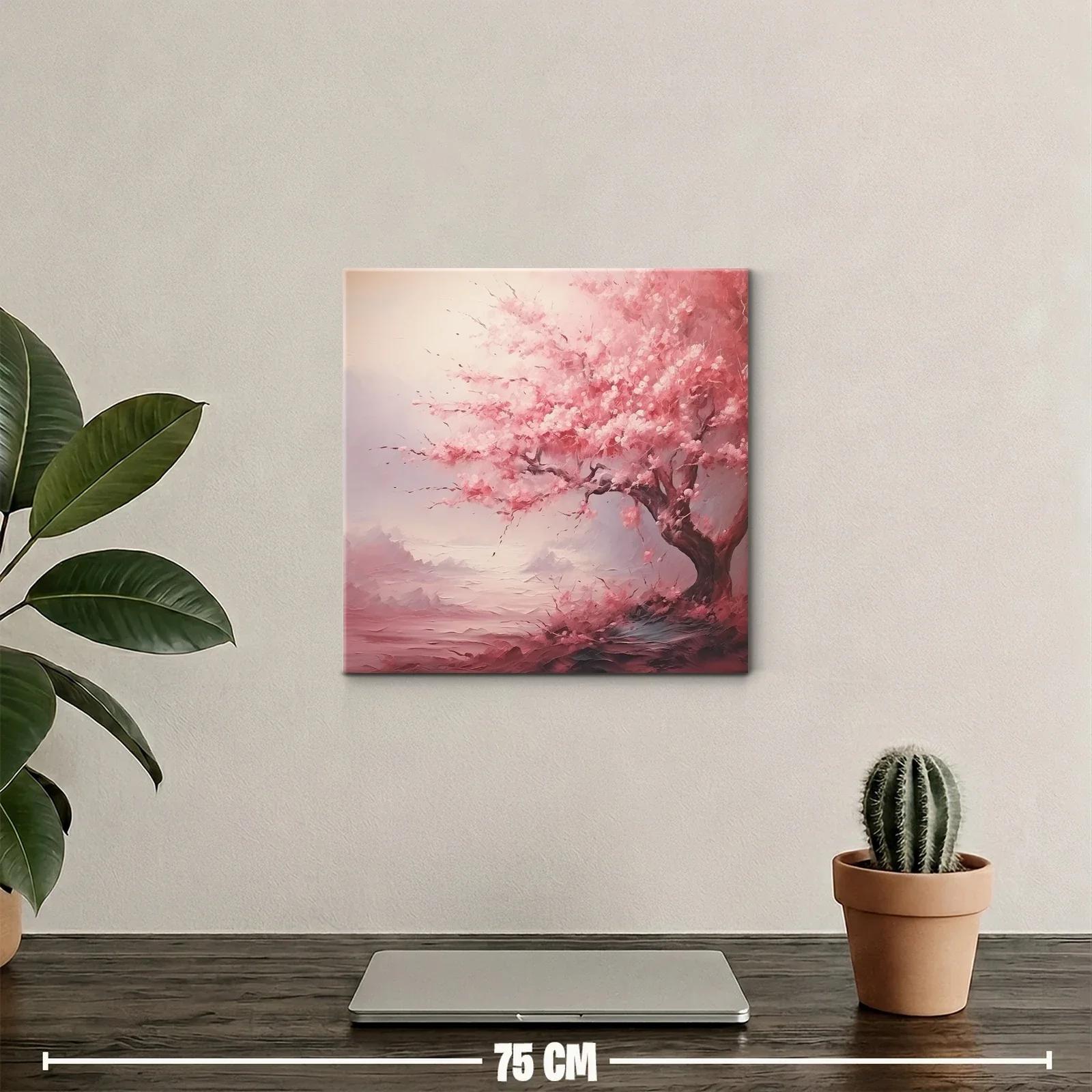 Árbol de flores rosas en paisaje sereno — miniatura 2