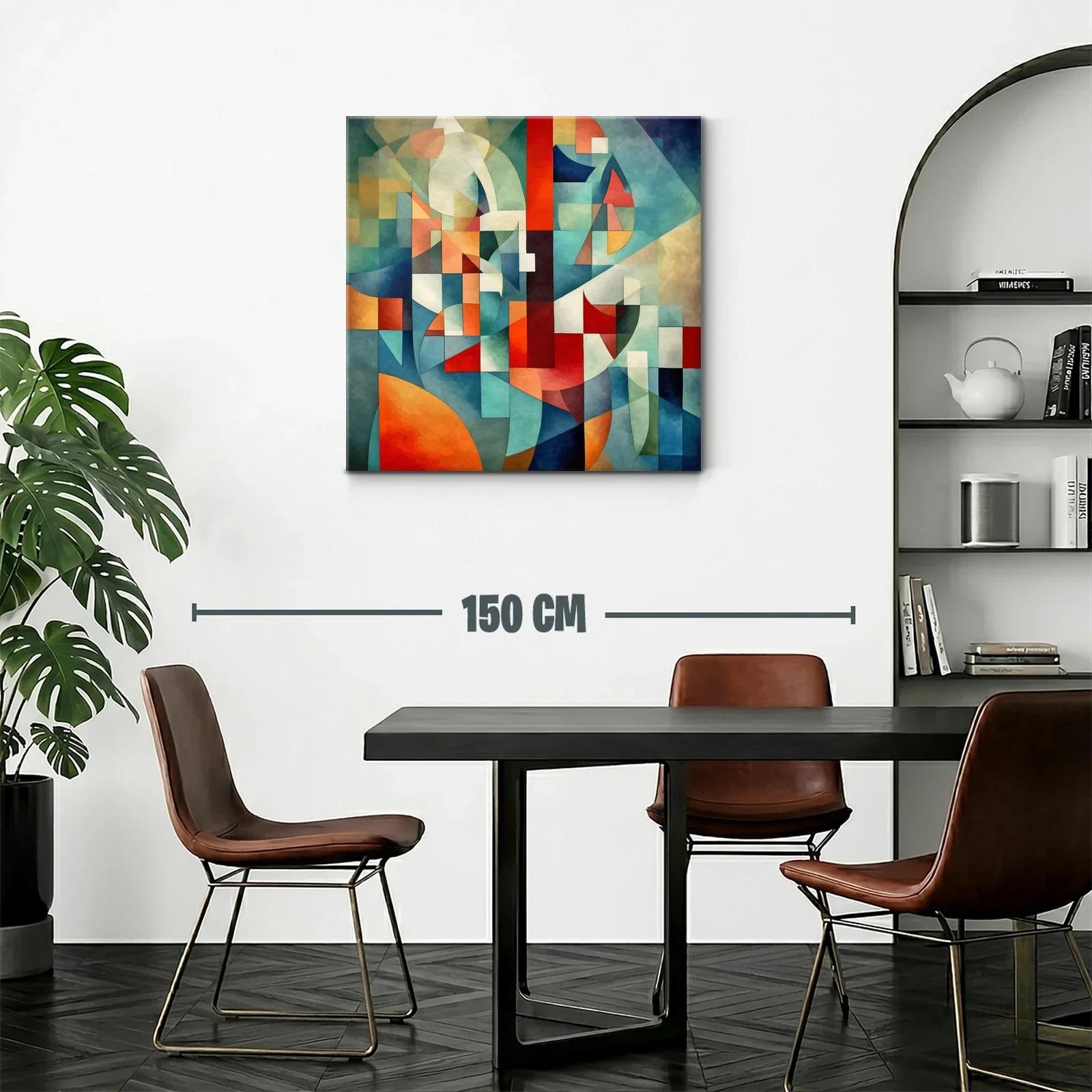 Composición abstracta con formas geométricas y tonos cálidos — miniatura 2