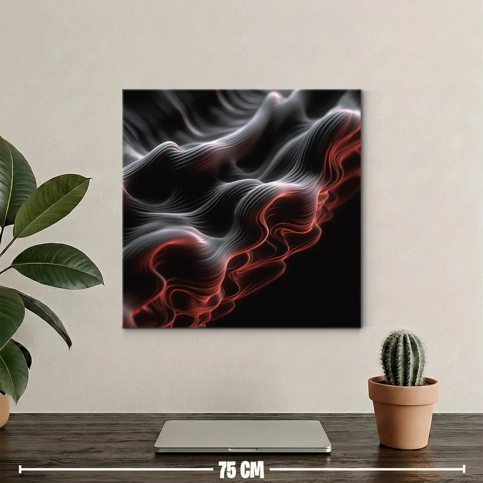 Ondas abstractas con luces cálidas y sombras profundas — miniatura 2