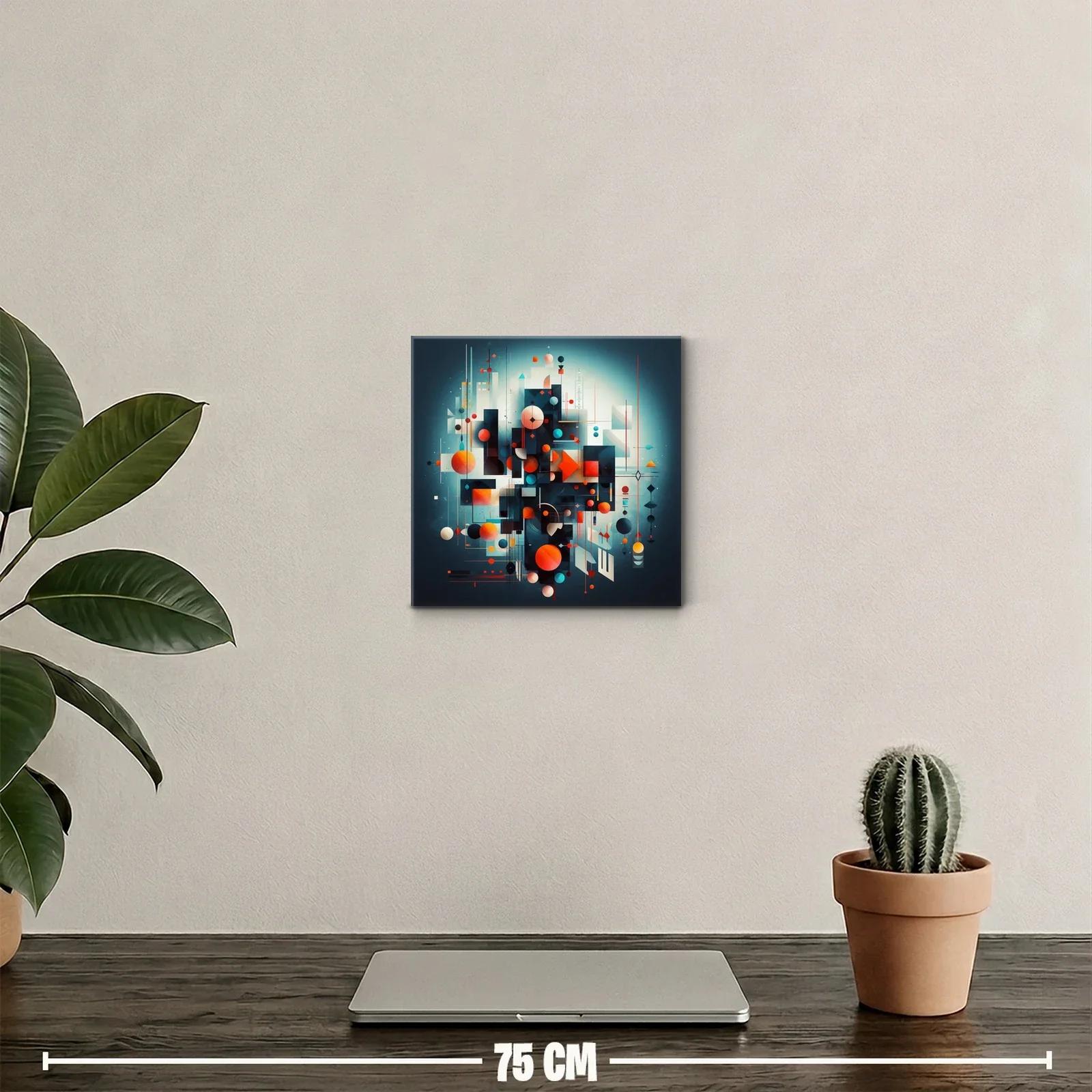 Composición geométrica vibrante con formas y colores intensos — miniatura 2