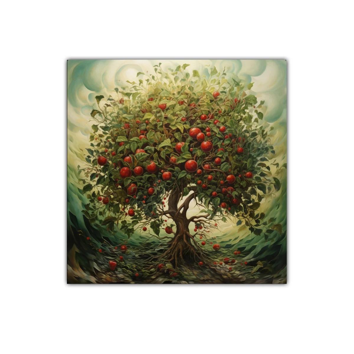 Árbol frutal en pleno esplendor con tonos vivos y naturales — miniatura 1