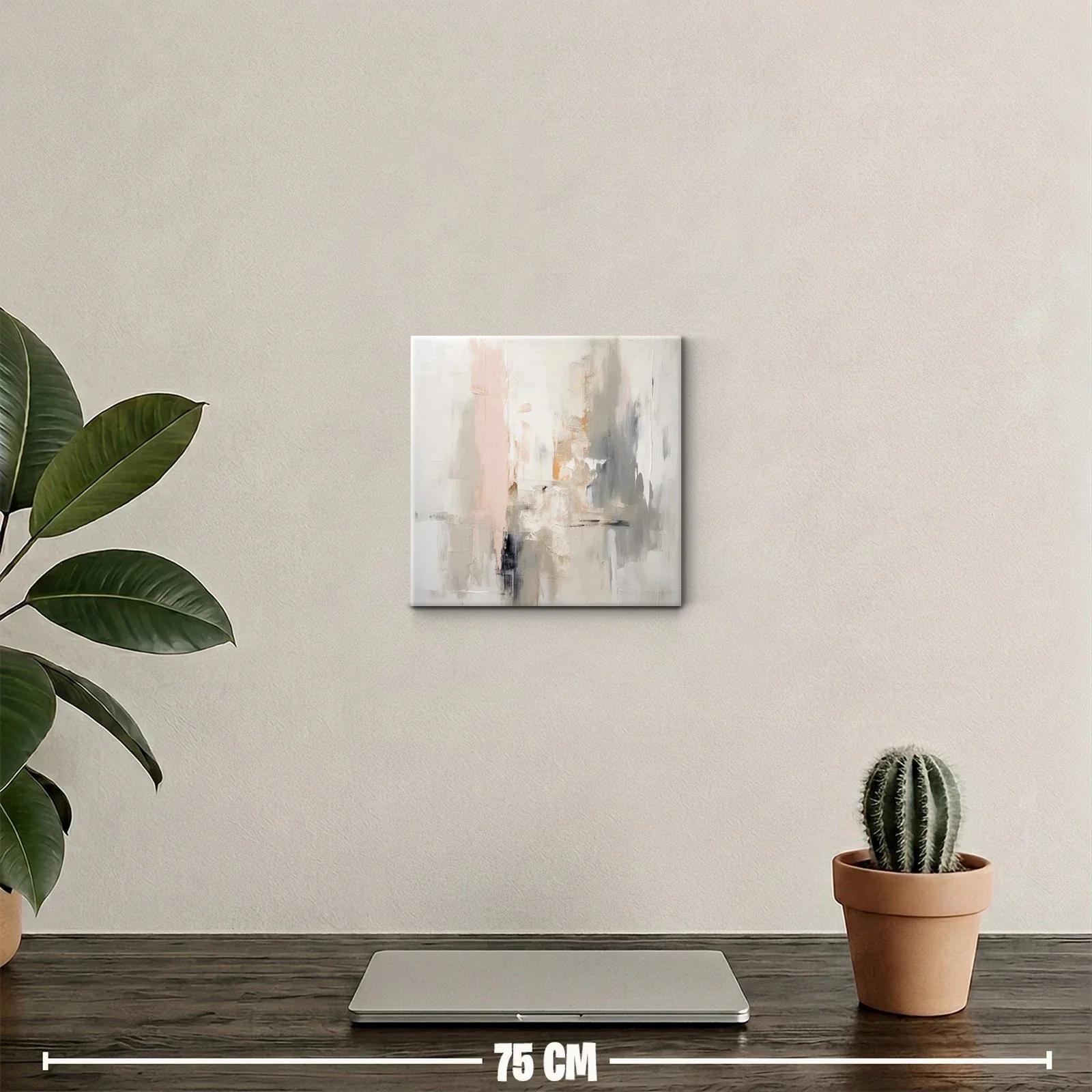 Cuadro abstracto en tonos neutros y suaves para decoración elegante — miniatura 2