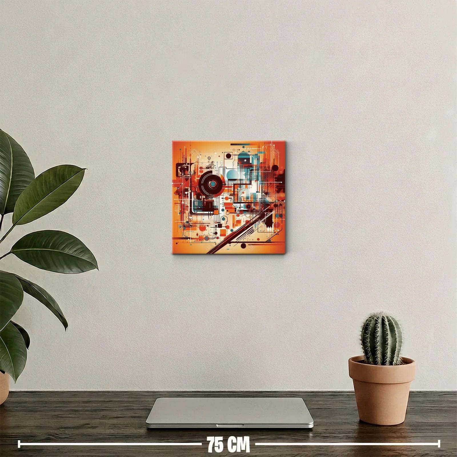 Composición abstracta con formas geométricas y líneas dinámicas — miniatura 2
