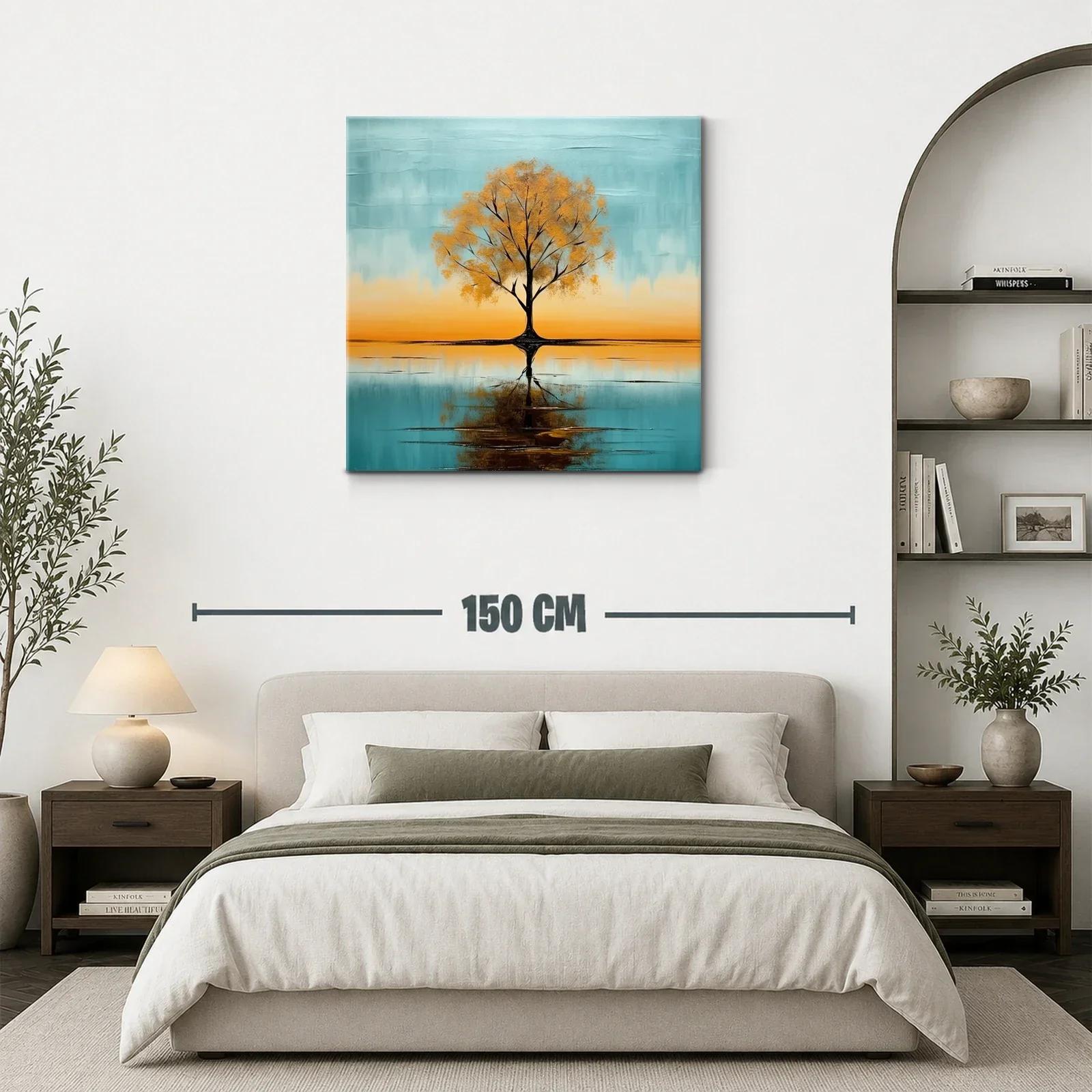 Ética y serenidad en árbol reflejado sobre agua tranquila — miniatura 3