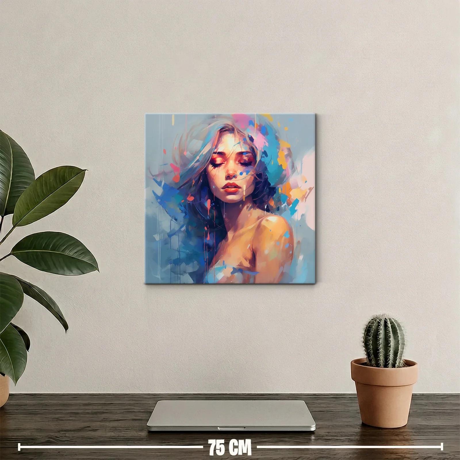 Retrato femenino en tonos vibrantes y expresivos — miniatura 2