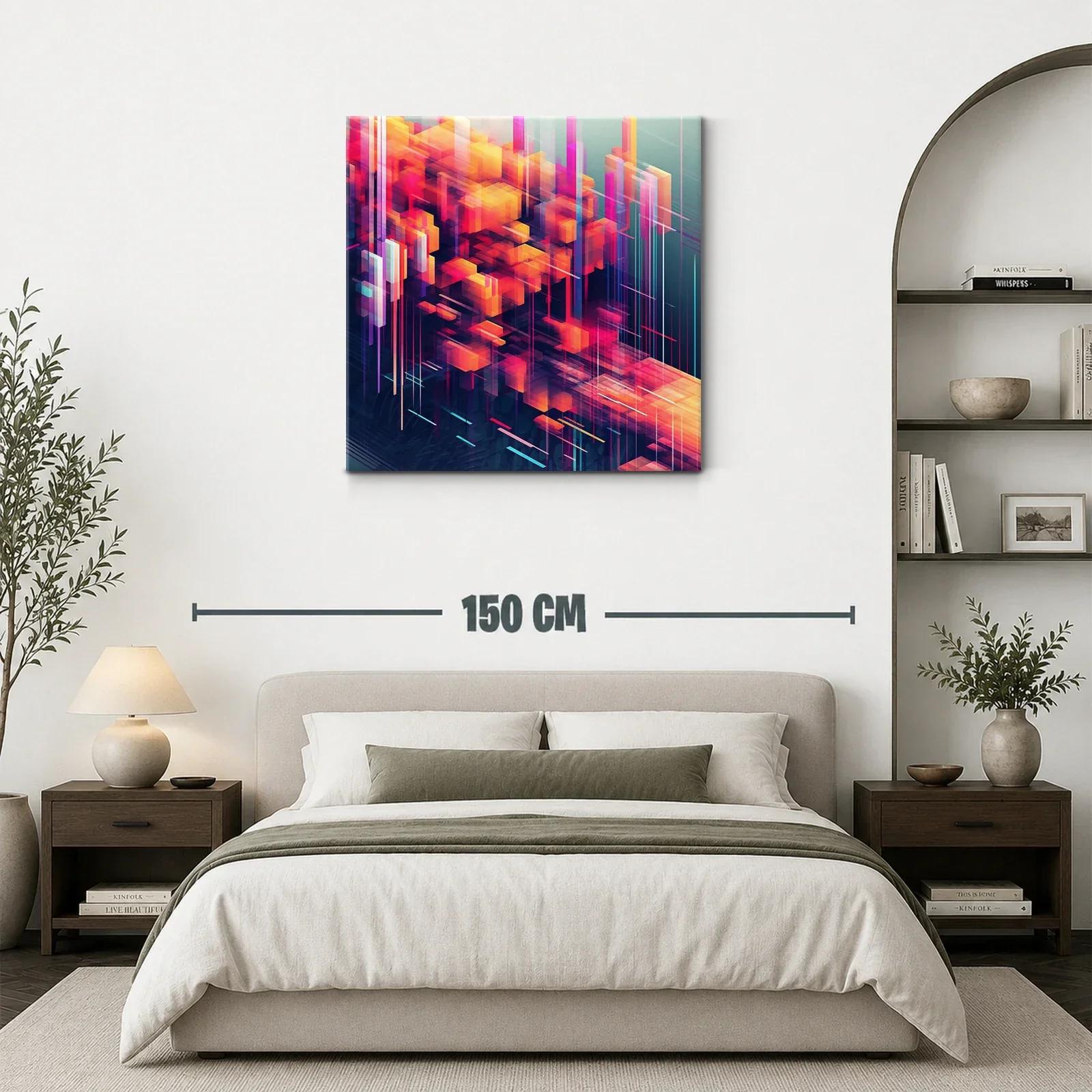 Composición abstracta en tonos cálidos y vibrantes — miniatura 3