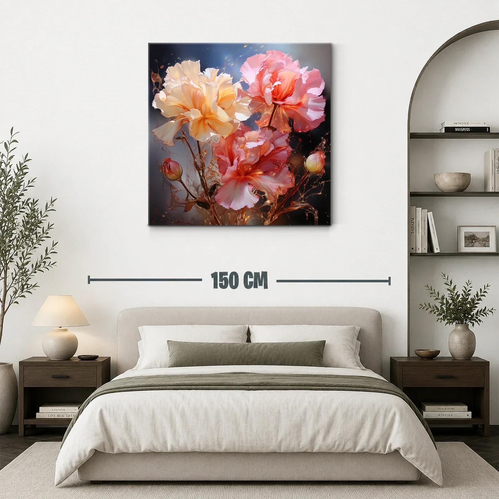 Cuadro floral con delicados tonos pastel y movimiento etéreo — miniatura 3