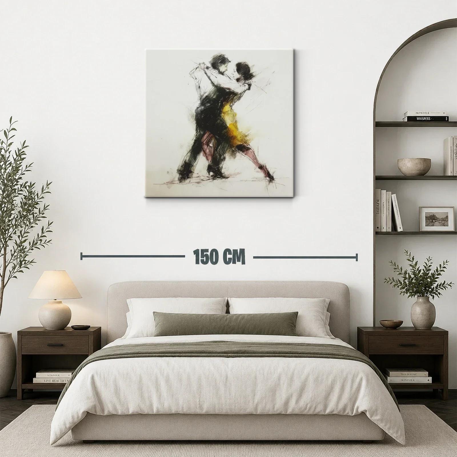 Pareja bailando tango en movimiento y pasión — miniatura 3