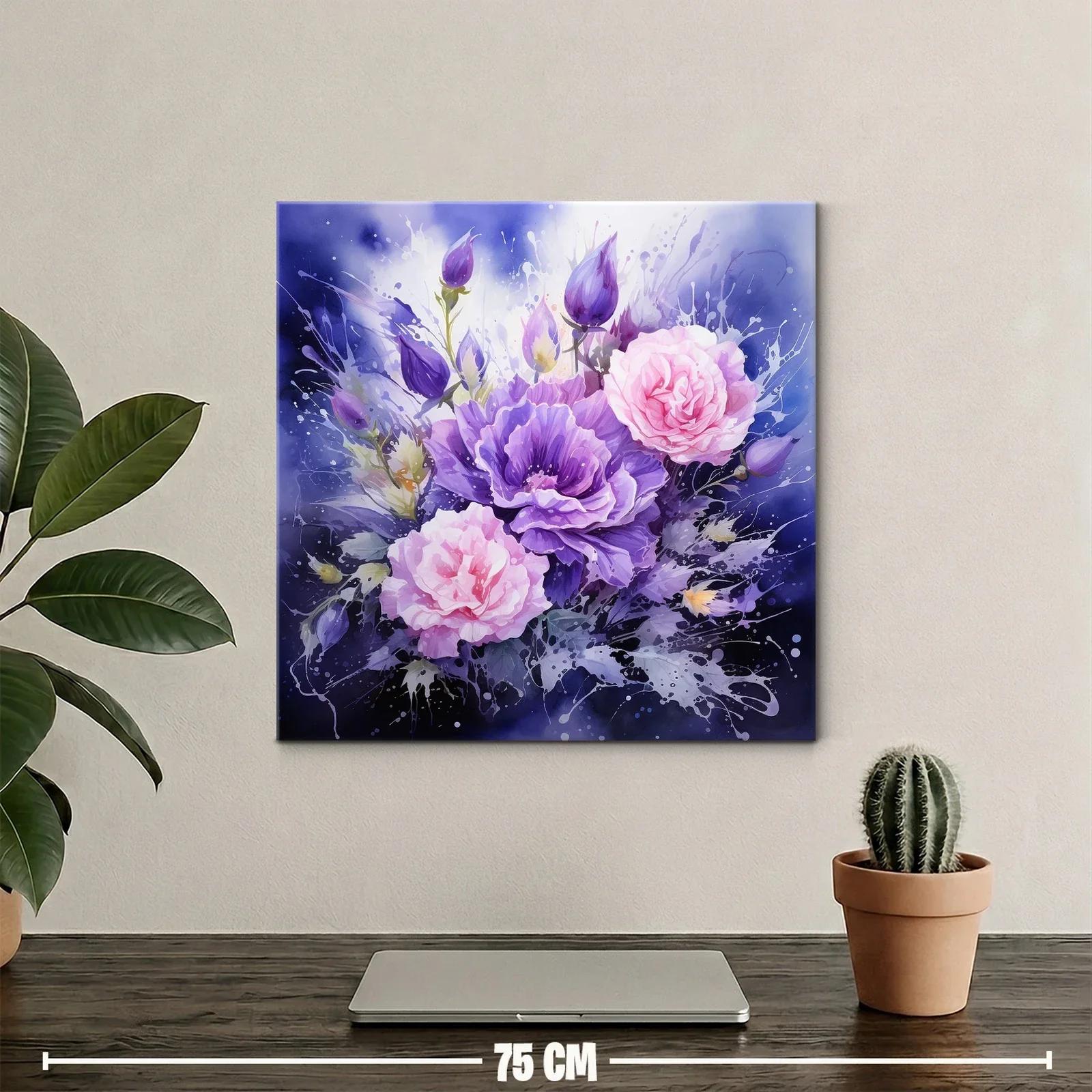 Ramo de flores en tonos violetas y rosa pastel — miniatura 2