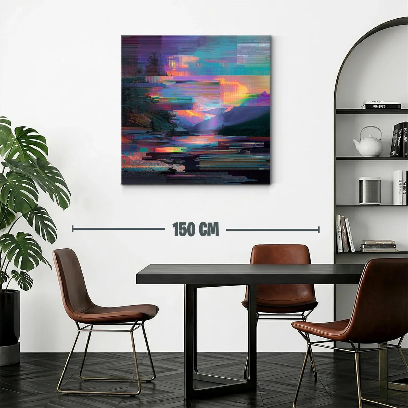 Paisaje abstracto con vibrantes tonos al atardecer — miniatura 2