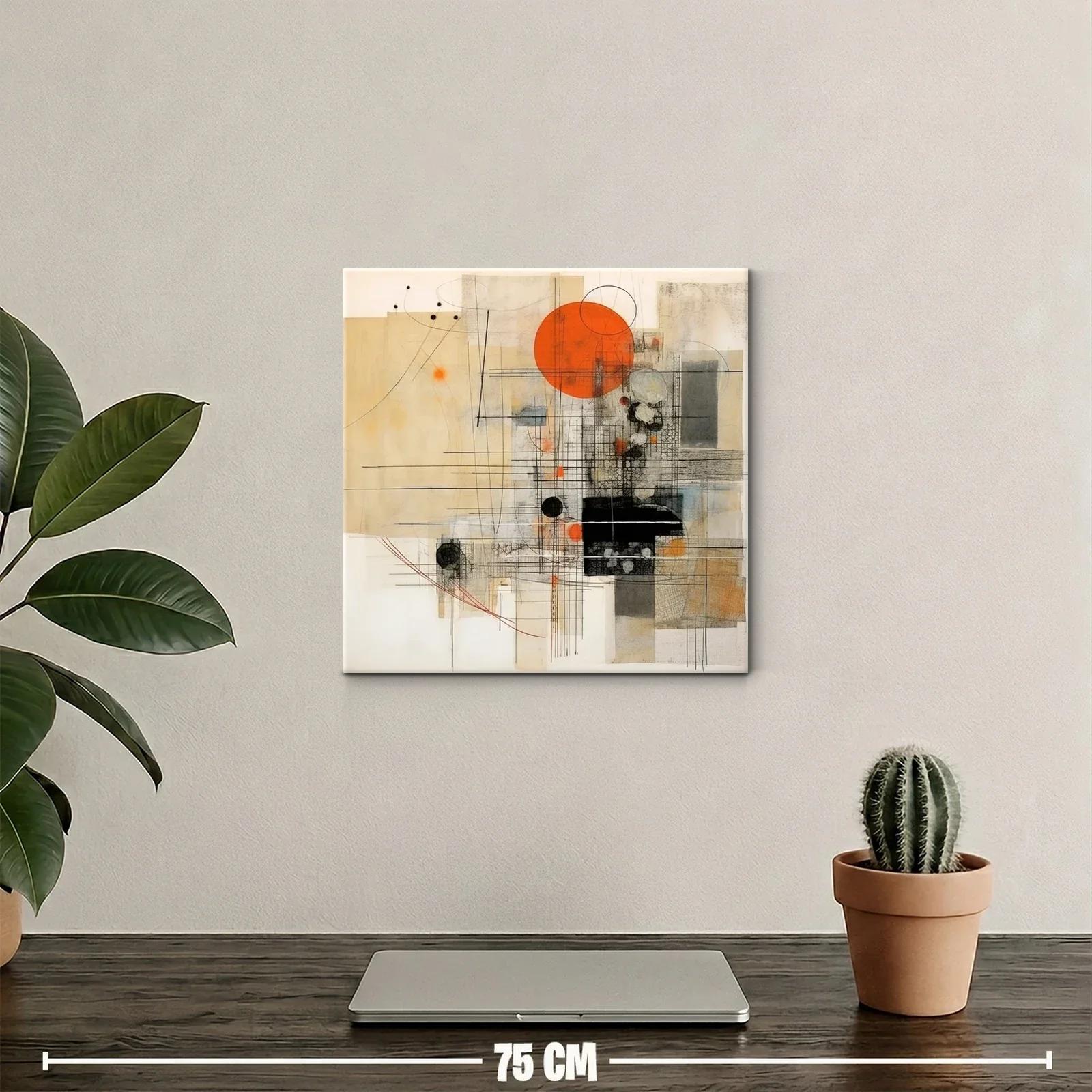 Composición abstracta con círculos y líneas geométricas — miniatura 2