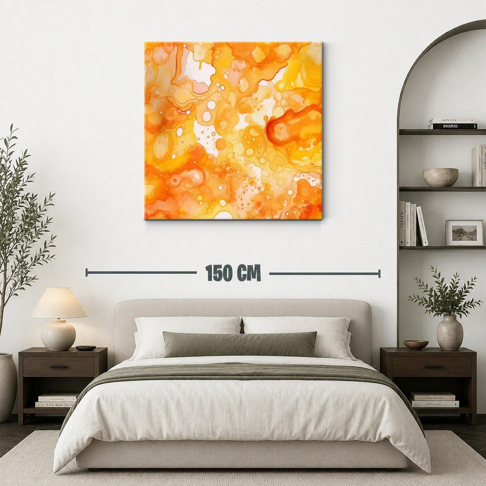 Arte abstracto en tonos cálidos y vibrantes naranja y amarillo — miniatura 3