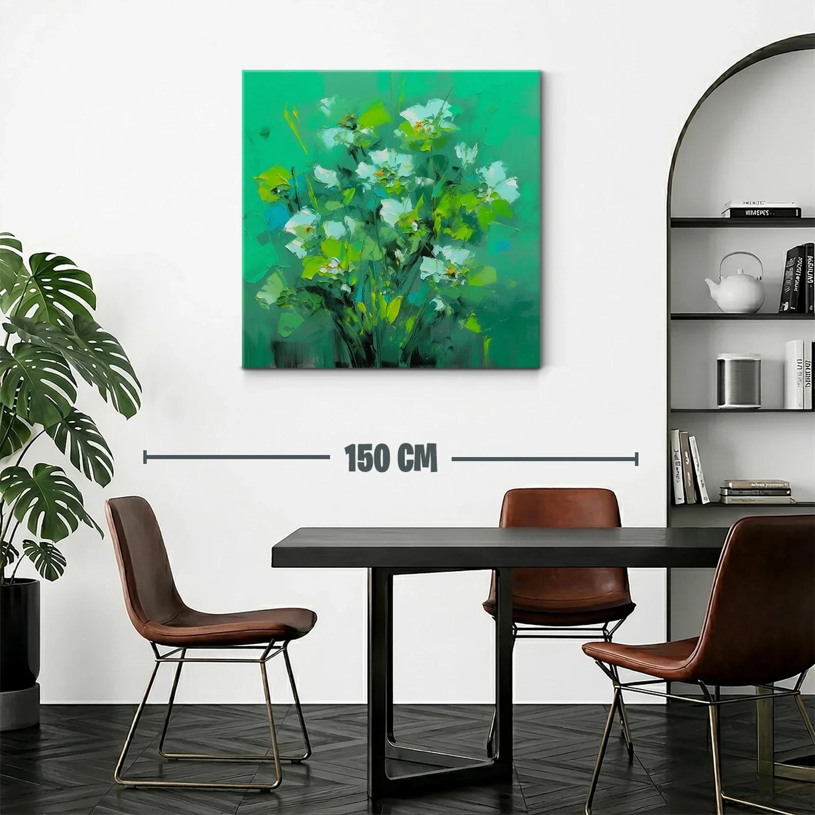 Composición floral en tonos verdes y blancos — miniatura 2