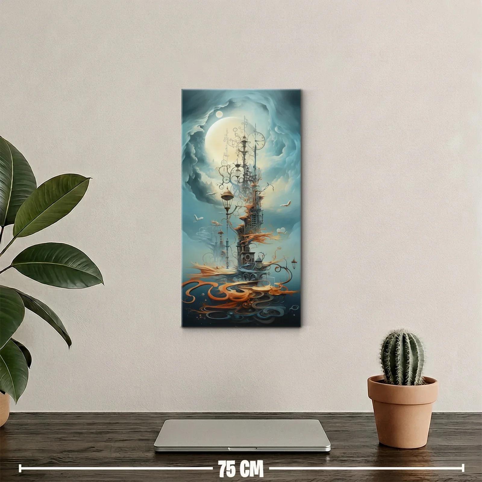 Cuadro faro fantástico con aros metálicos — miniatura 2