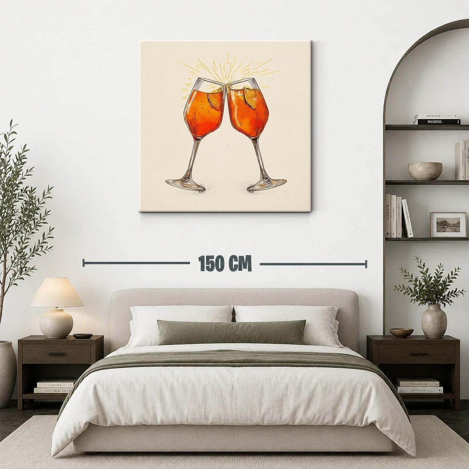 Brindis con copas de cóctel en elegante ilustración — miniatura 3
