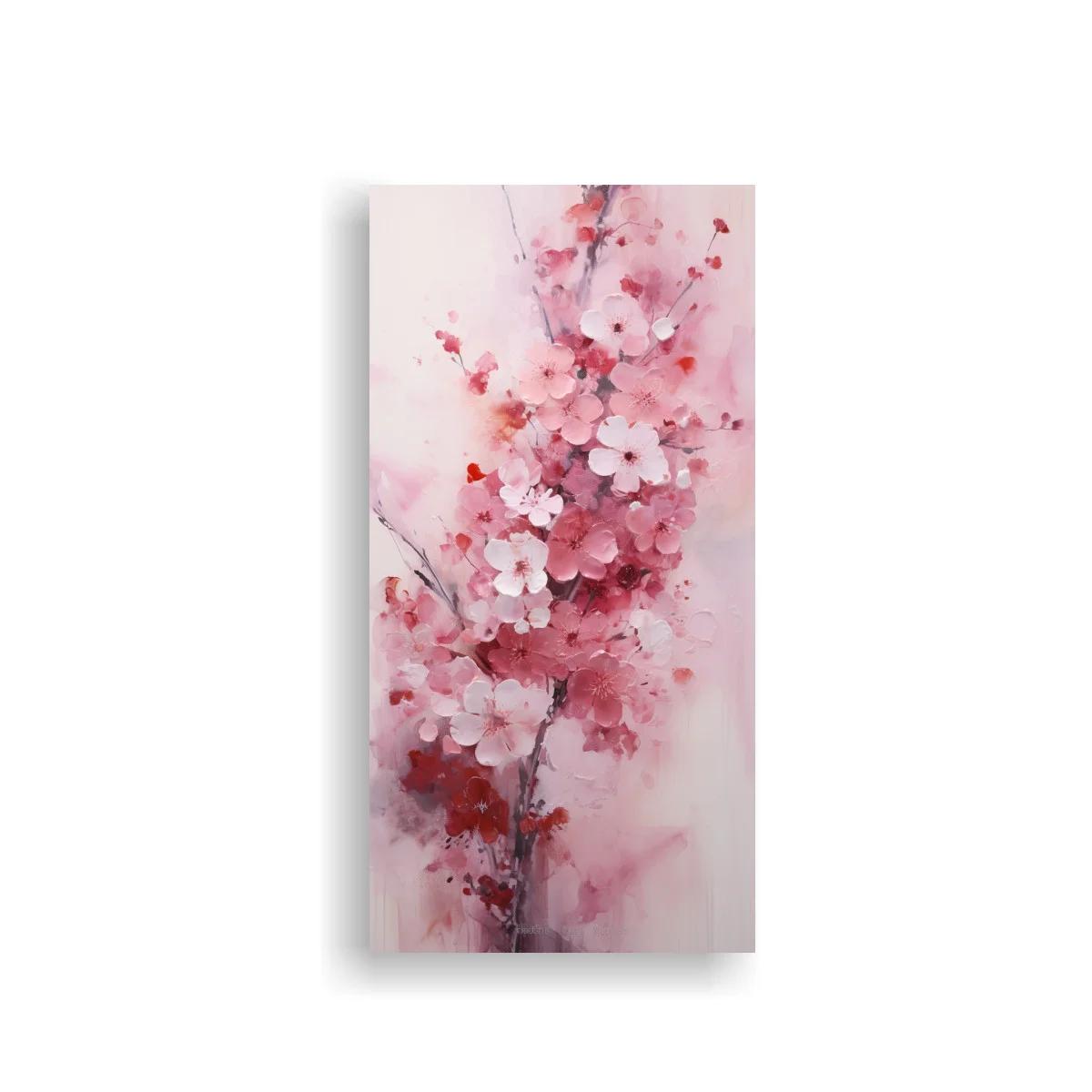 Cuadro flores de cerezo rosadas con veladuras etéreas — imagen principal