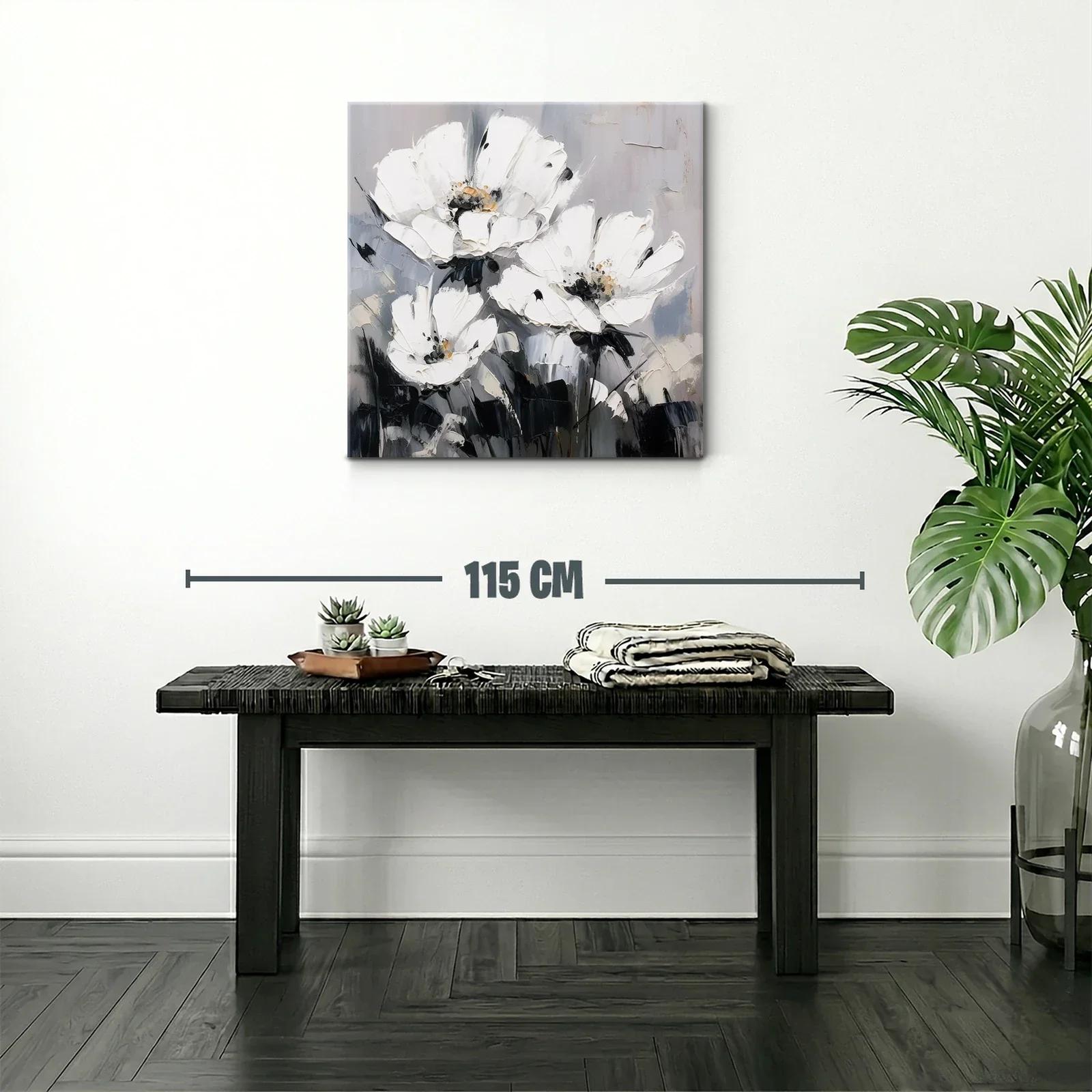 Elegancia floral en tonos neutros para espacios modernos — miniatura 2