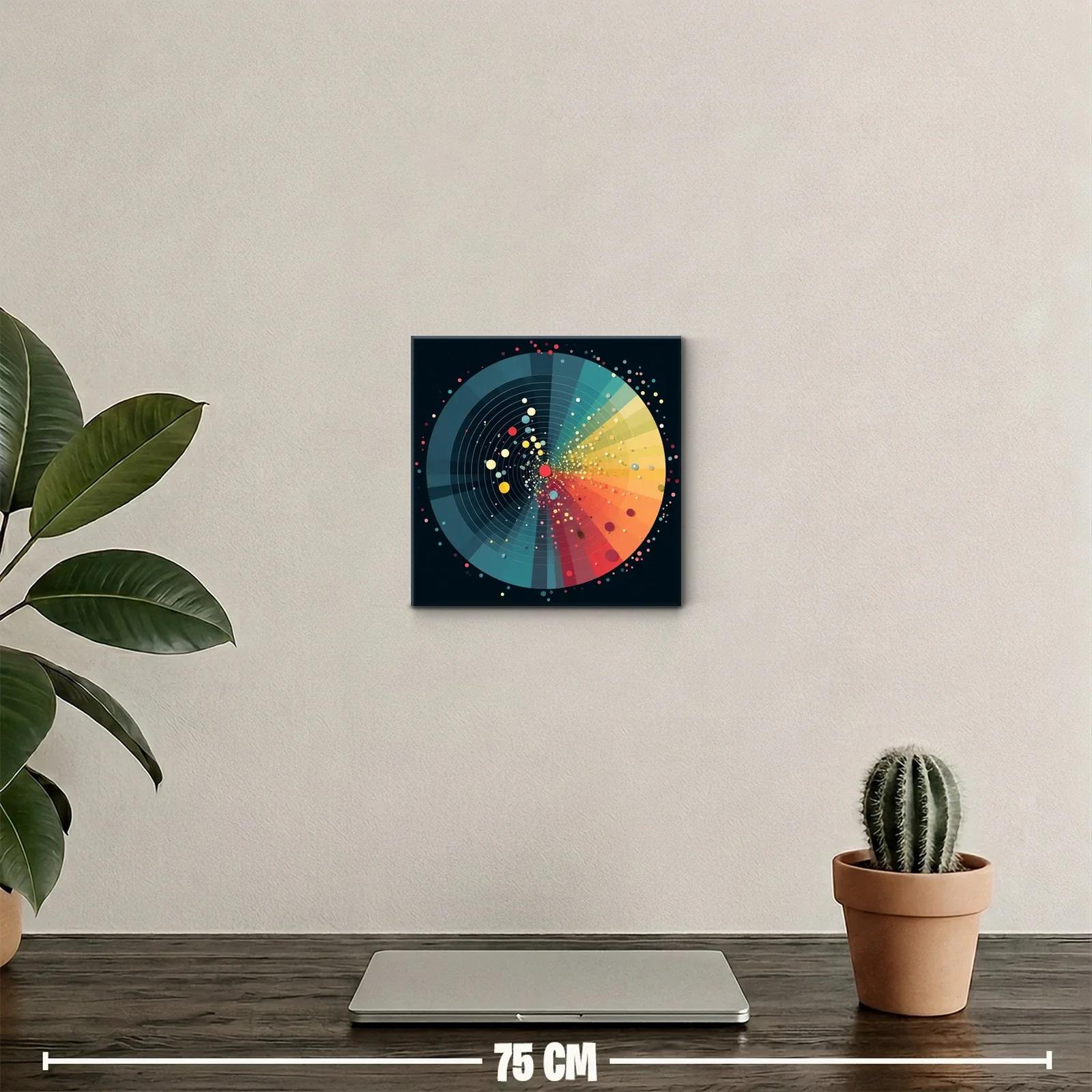 Composición circular multicolor con puntos vibrantes — miniatura 2