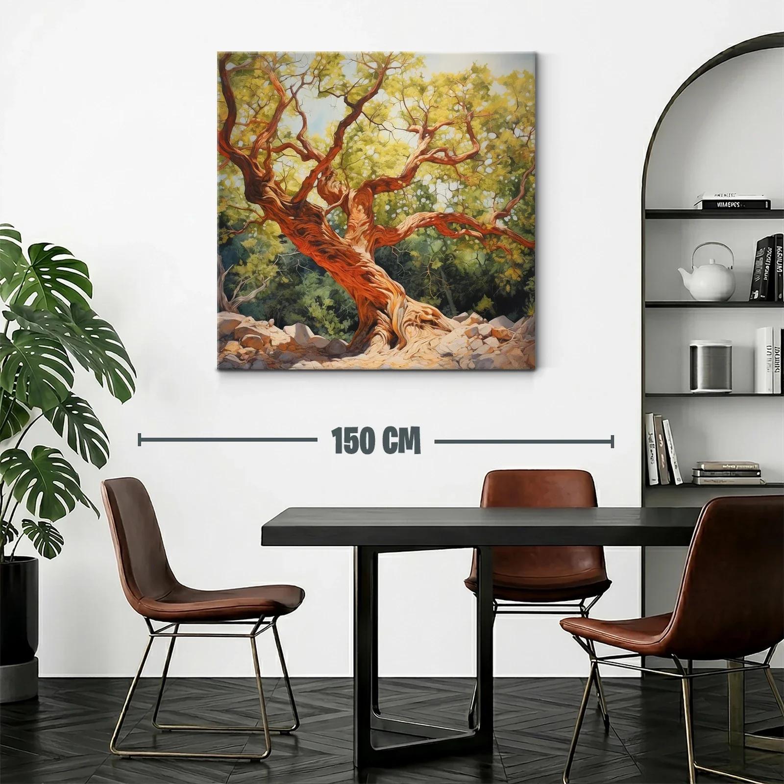 Majestuoso árbol con tronco retorcido y follaje luminoso — miniatura 2