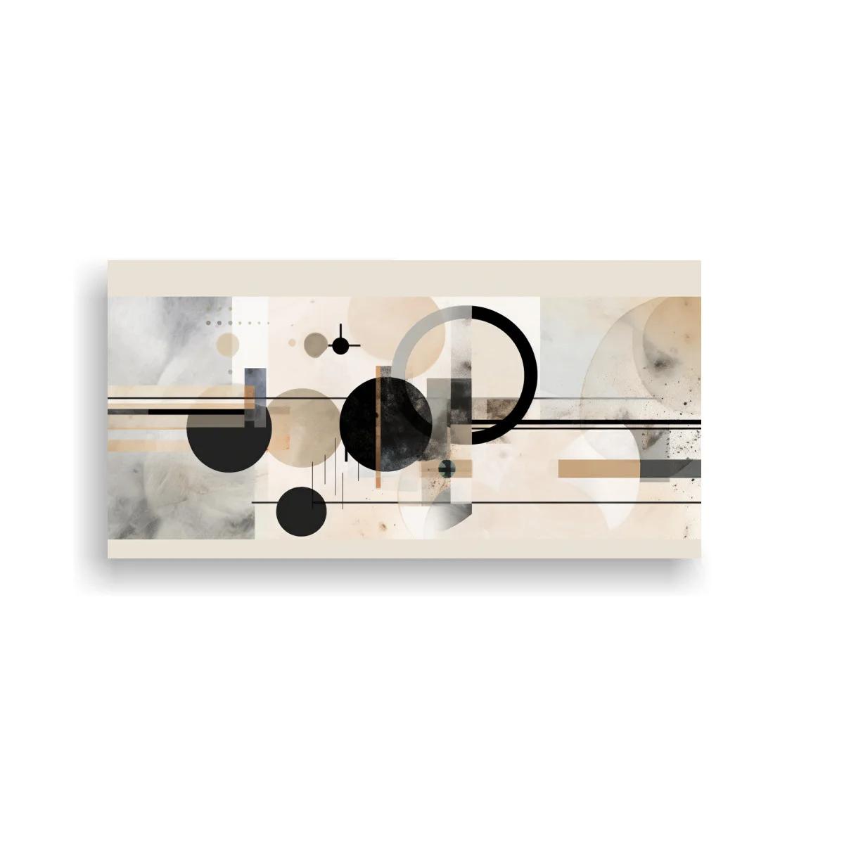 Cuadro composición geométrica abstracta con formas superpuestas — imagen principal