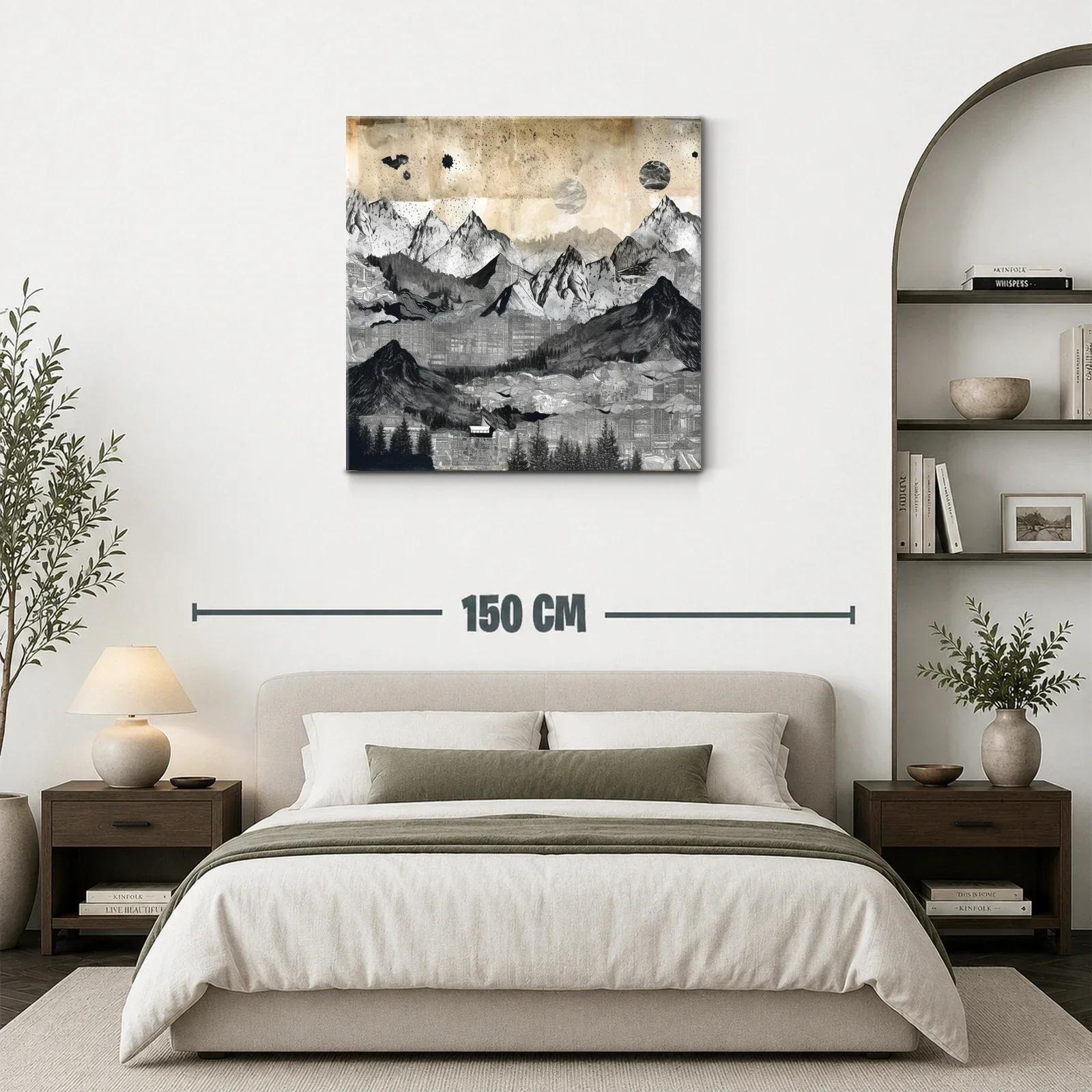 Montañas abstractas con contrastes en tonalidades neutras — miniatura 3