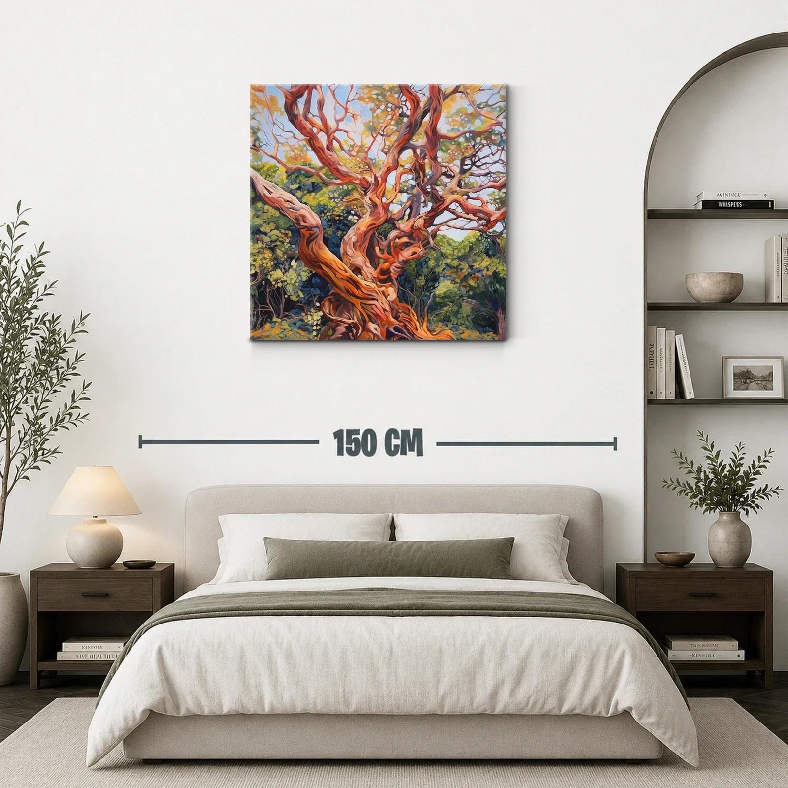 Árbol retorcido en tonos cálidos y naturaleza viva — miniatura 3