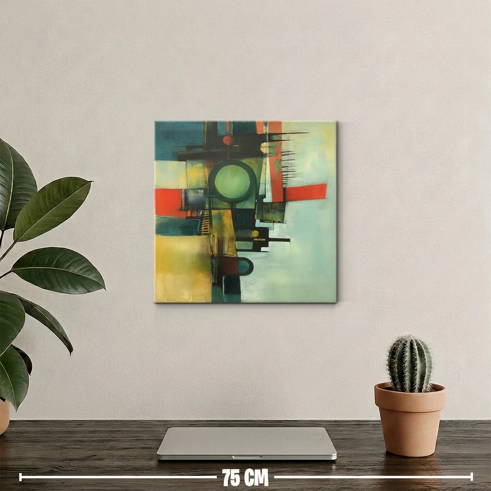 Composición abstracta con formas geométricas y tonos cálidos — miniatura 2