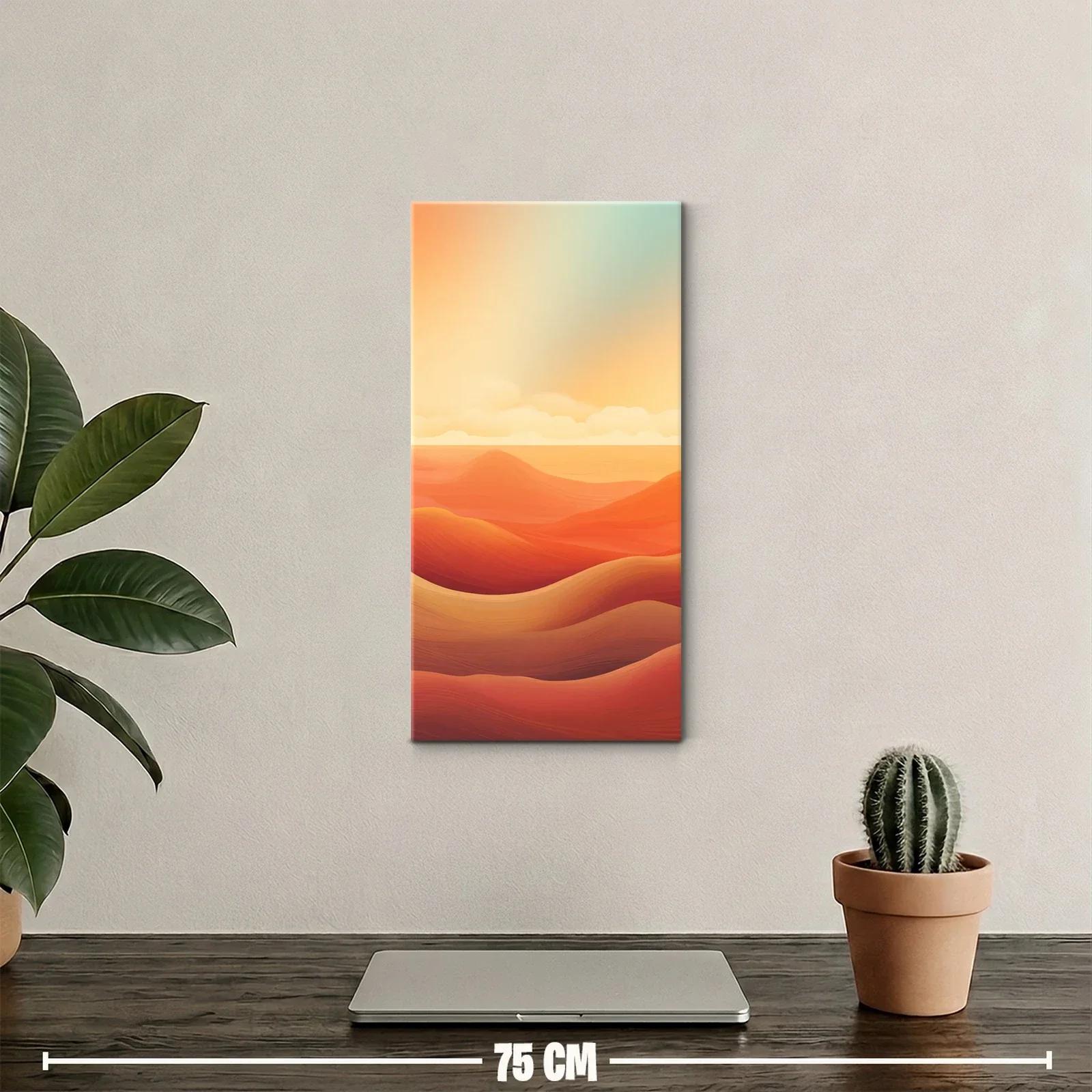 Cuadro dunas del desierto en capas con luz cálida — miniatura 2