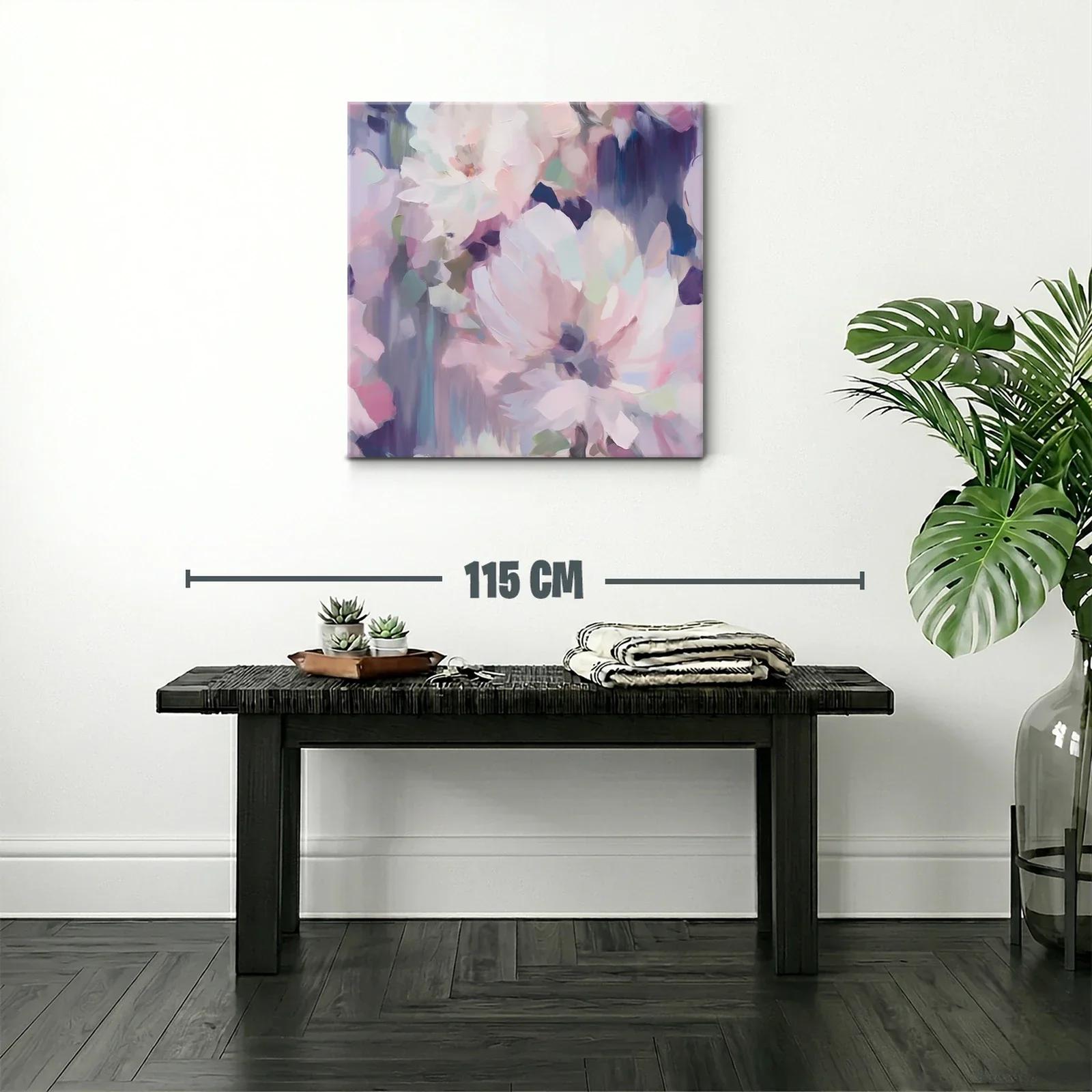 Cuadro floral en tonos pastel para ambiente elegante — miniatura 2