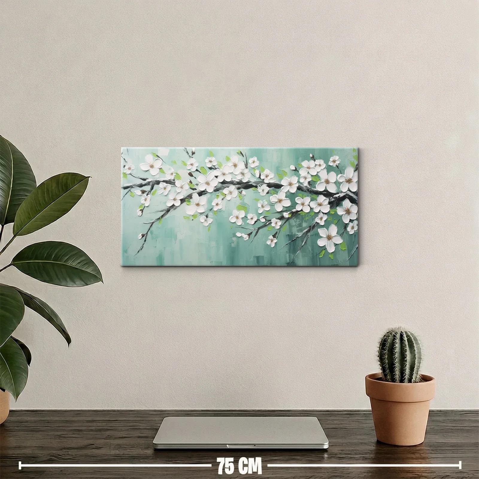 Cuadro rama de flores de cerezo blancas — miniatura 2