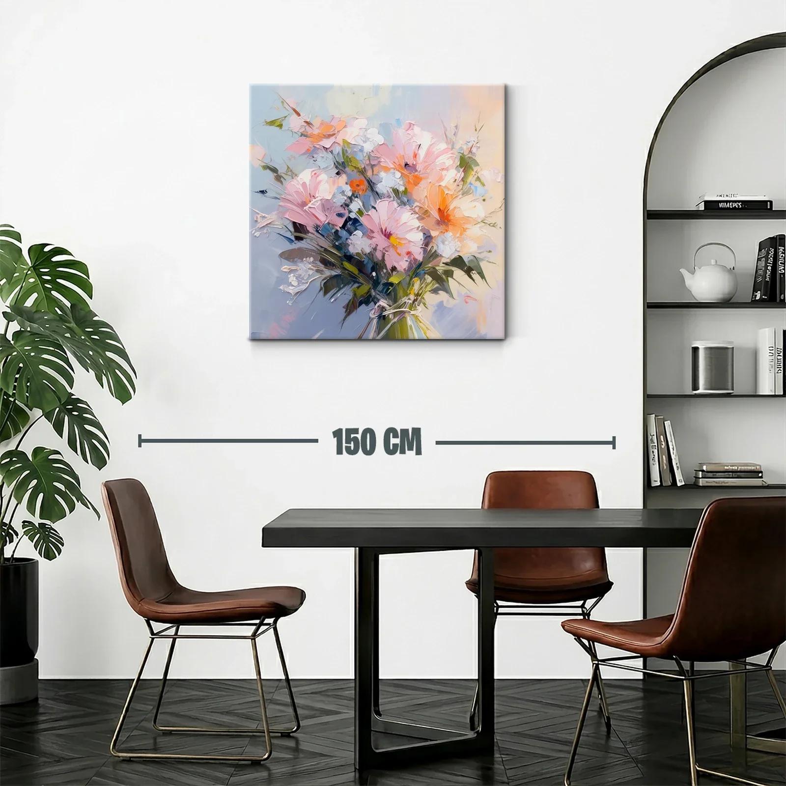 Ramo de flores vibrantes con tonos pastel y cálidos — miniatura 2