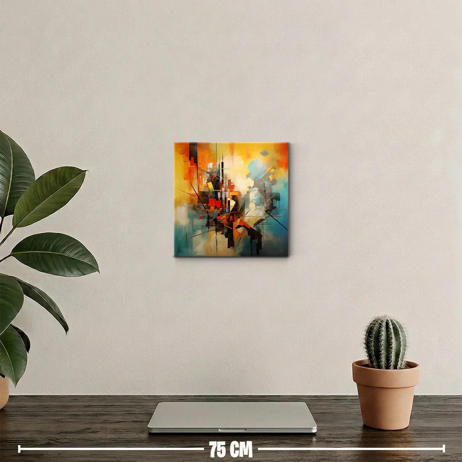 Composición vibrante con tonos cálidos y fríos — miniatura 2