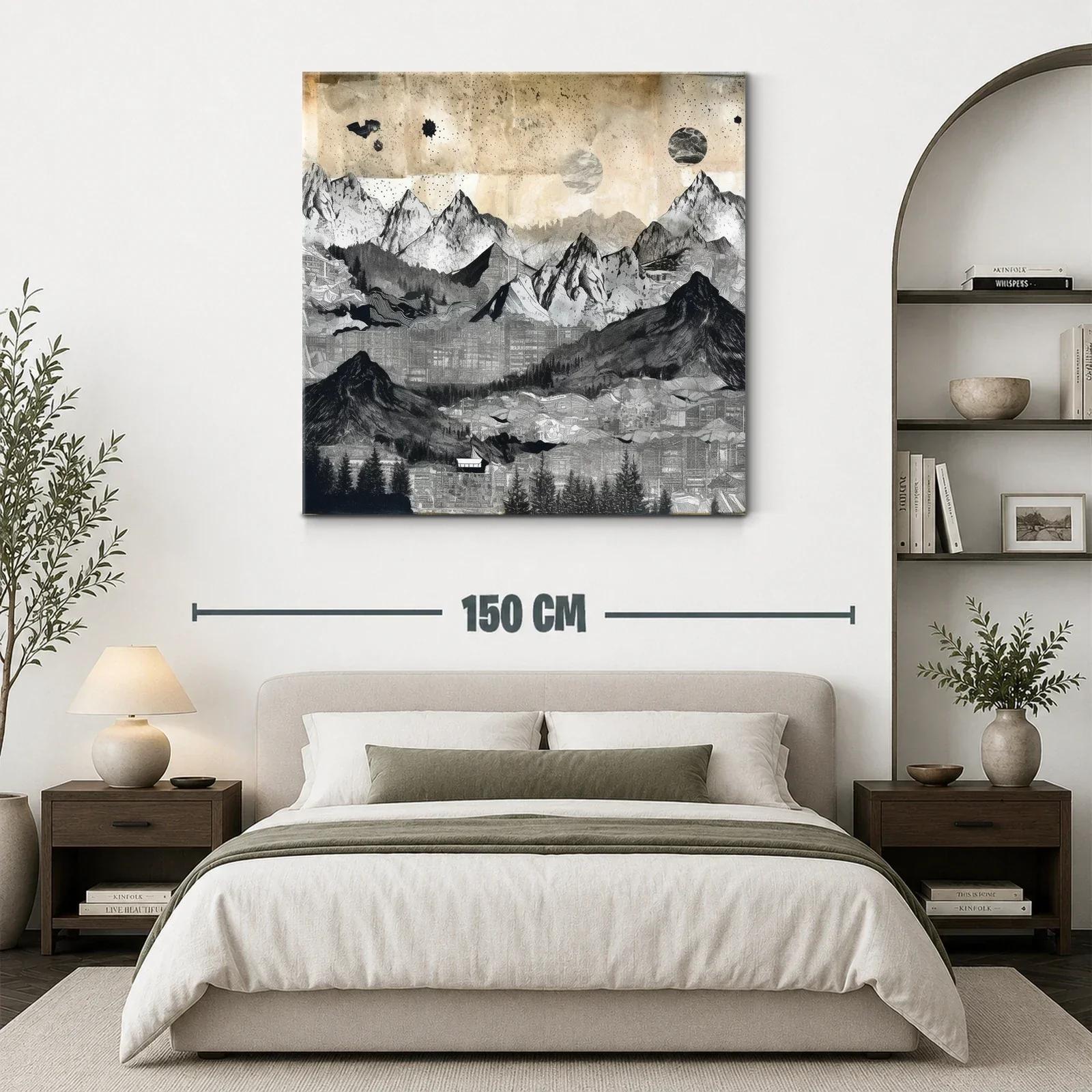 Montañas abstractas con contrastes en tonalidades neutras — miniatura 3