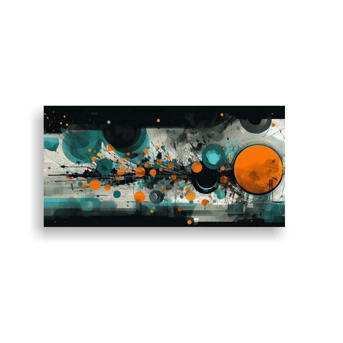 Cuadro abstracción de círculos y salpicaduras — imagen principal