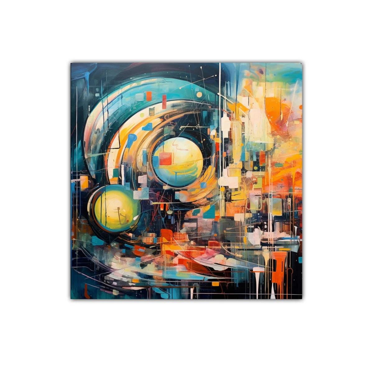 Composición abstracta con órbitas y destellos de luz — miniatura 1