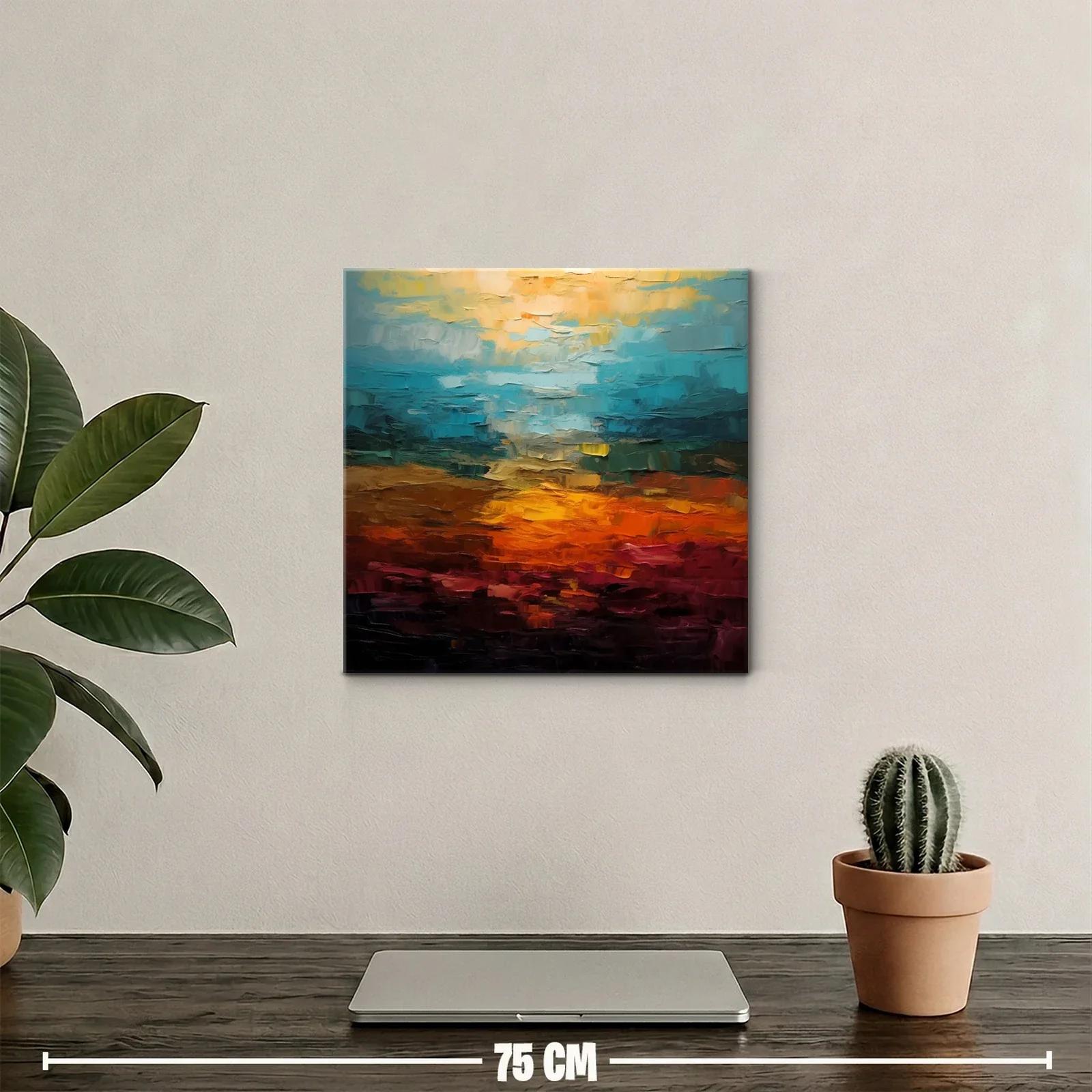 Atardecer Abstracto en Vivos Tonos Cálidos y Fríos — miniatura 2