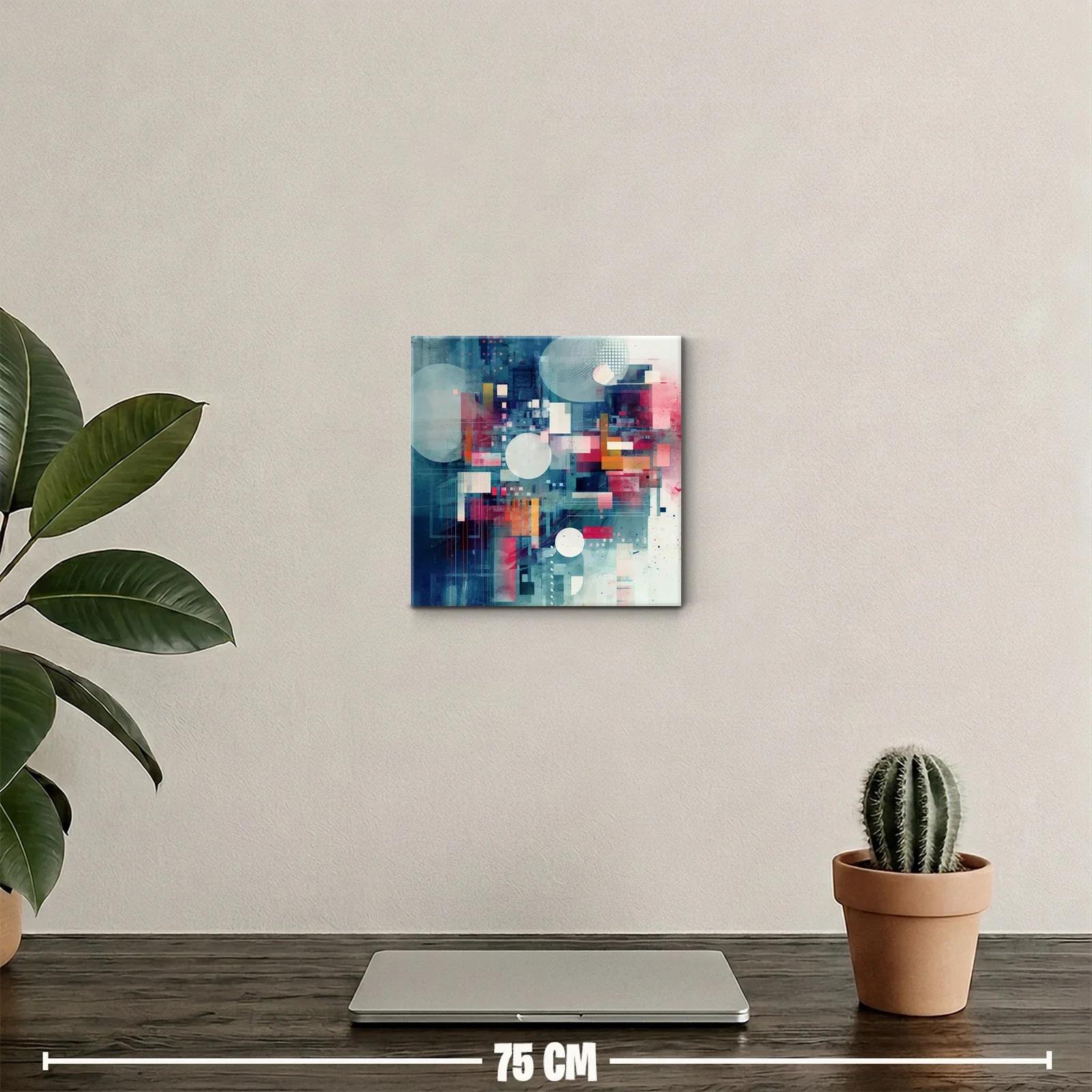 Composición abstracta con formas geométricas y colores vivos — miniatura 2