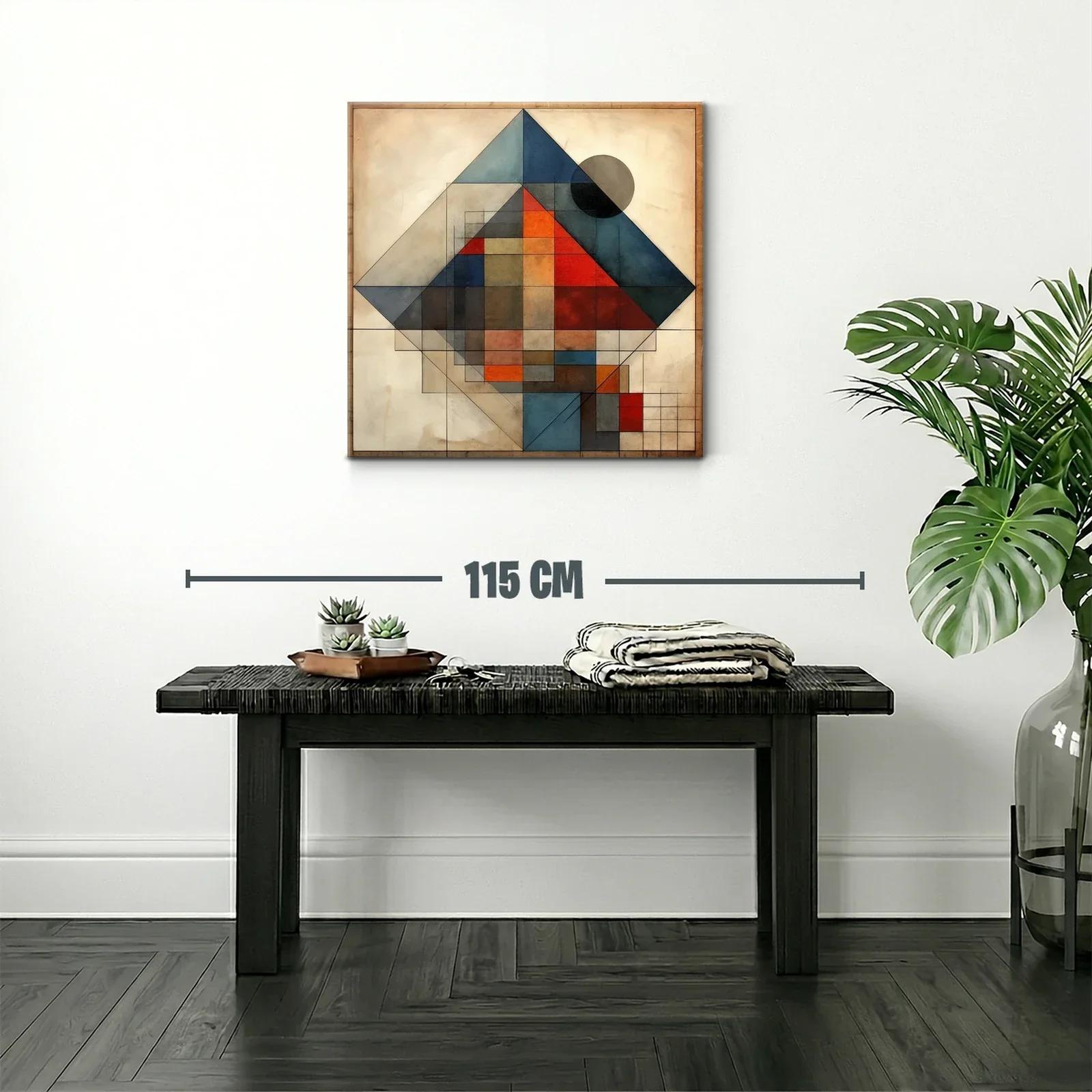 Composición geométrica con contrastes cálidos y fríos — miniatura 2